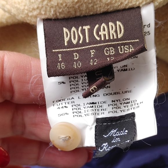 Post Card Italy quilted diamond Ski Jacket SZ.10 - Picture 10 of 12